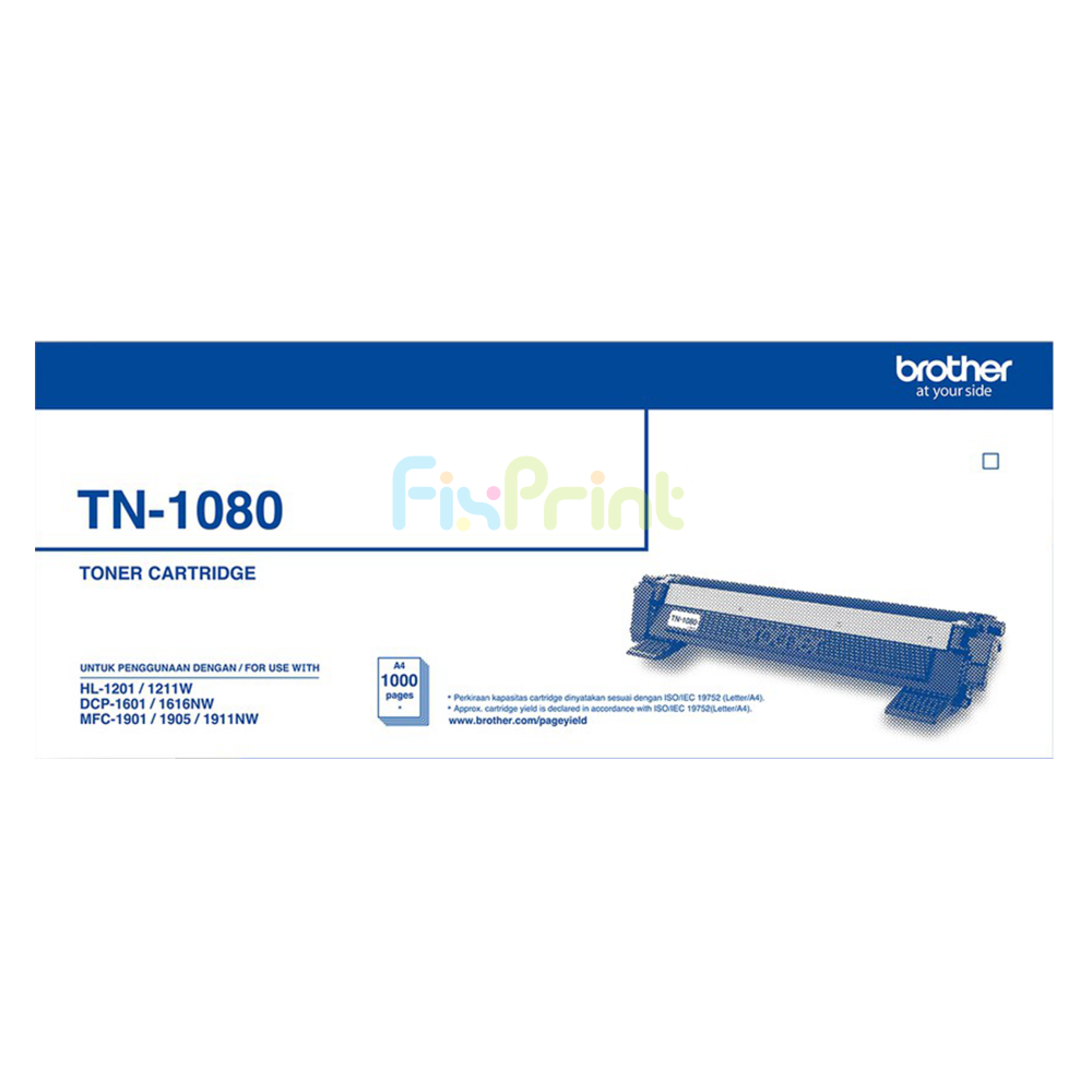Cartridge Toner Original TN1080 TN-1080, Printer Brother HL-1201 1211W DCP-1601 1616NW MFC 1901 MFC 1905 MFC 1911NW
