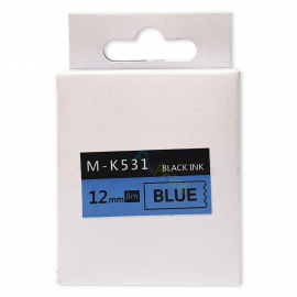 Label Tape Casette Xantri Bro MK531 12mm Black On Blue MK 231 12mm x 8mm, Printer Bro PTouch PT90 PTM95