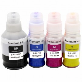 Tinta Compatible GI-70 GI70 PGBK GI 70 Pigment Black 170ml, Refill Printer Can PIXMA G5070 G6070 GM2070 GM4070 G7070