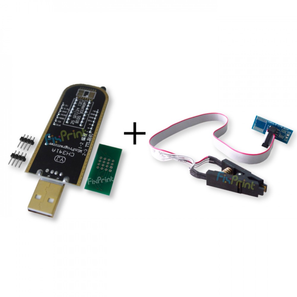 BUNDLING USB Programmer IC Eprom CH341A + SOP8 Flash Chip New