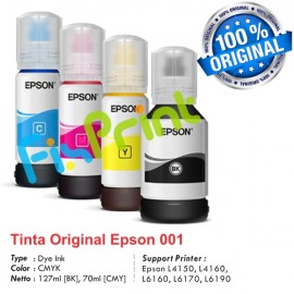 Tinta Refill Epson Original Ori 001 Cyan 70ml C13T03Y200, Tinta Refill Printer Epson L4150 L4160 L4260 L6160 L6260 L6170 L6270 L6190 L6290 L4266 L14150