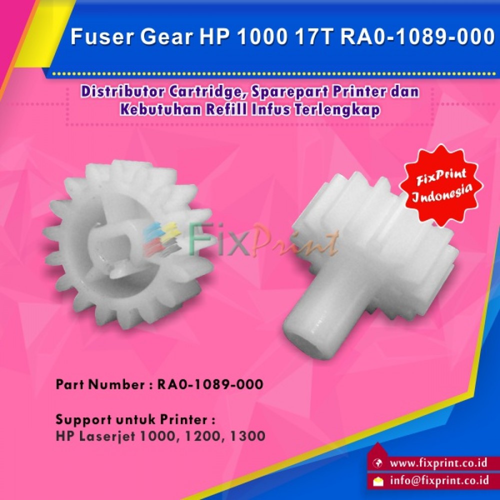 Fuser Gear 17t H1000 H1200 H1300 RA0-1089-000