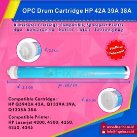 OPC Drum Toner Cartridge HPC Q5942A 42A Q1339A 39A Q1338A 38A, Printer HPC Laserjet 4200 4300 4250 4350 4345mfp