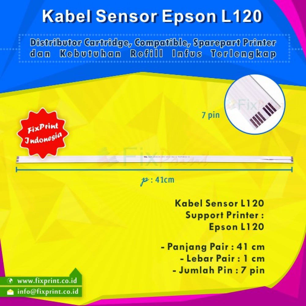 Kabel Sensor EP L120 L121, Sensor Cable Printer EP L120 (Tanpa Kabel Head)